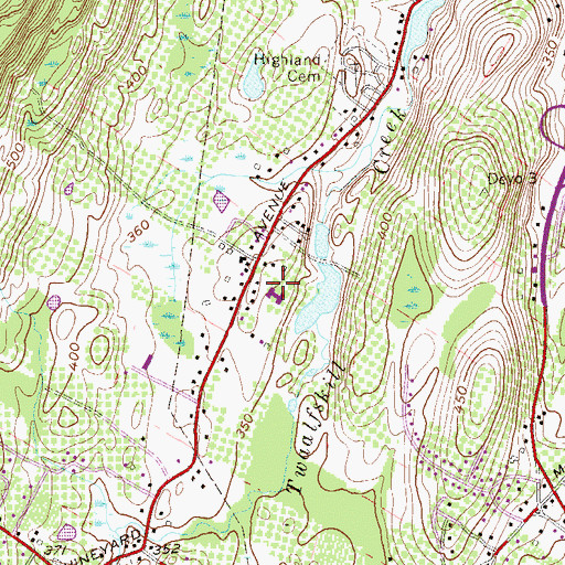 Topographic Map of Hudson Valley Rehabilitation and Extended Care Center, NY