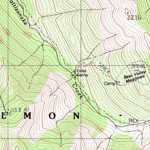 Topographic Map of Enos Camp, CA