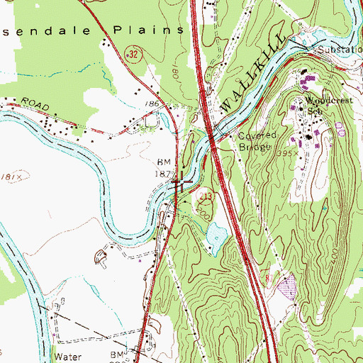 Topographic Map of Walkill River Bridge, NY