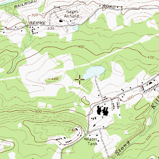 Topographic Map of Hudson Valley Resort, NY