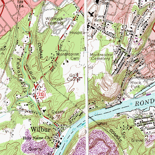 Topographic Map of Twaalfskill Club, NY