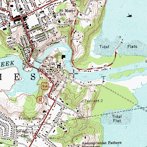 Topographic Map of Lynch's Marina, NY