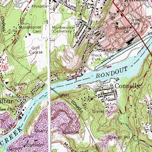 Topographic Map of New Ulster Marina, NY