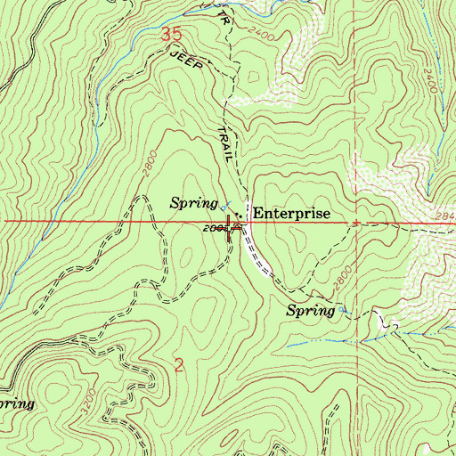 Topographic Map of Enterprise, CA