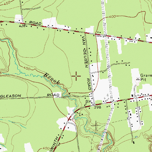 Topographic Map of Forest Park Mobile Home Park, NY