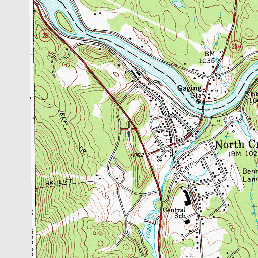 Topographic Map of Adirondack Tri - County Health Care Center, NY