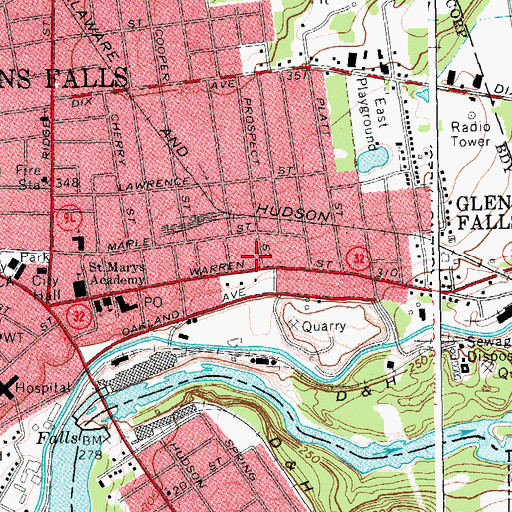 Topographic Map of Eden Park Health Care Center, NY