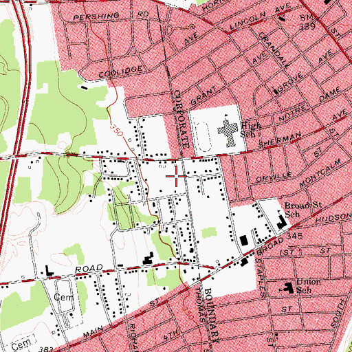 Topographic Map of Hallmark Nursing Centre, NY