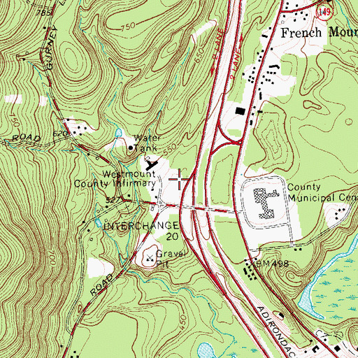 Topographic Map of Westmount Health Facility, NY