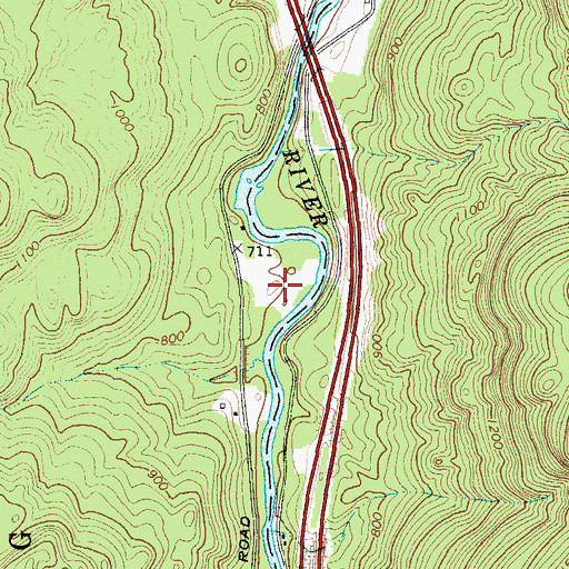 Topographic Map of Lake George Schroon Valley Resort, NY