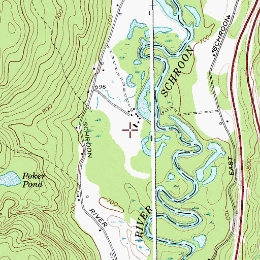 Topographic Map of Schroon River Campsites, NY