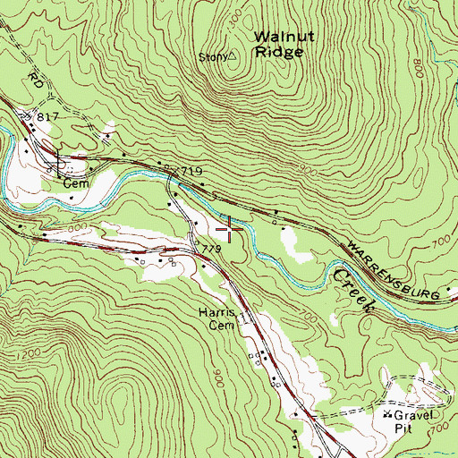 Topographic Map of Stony Creek Family Campground, NY