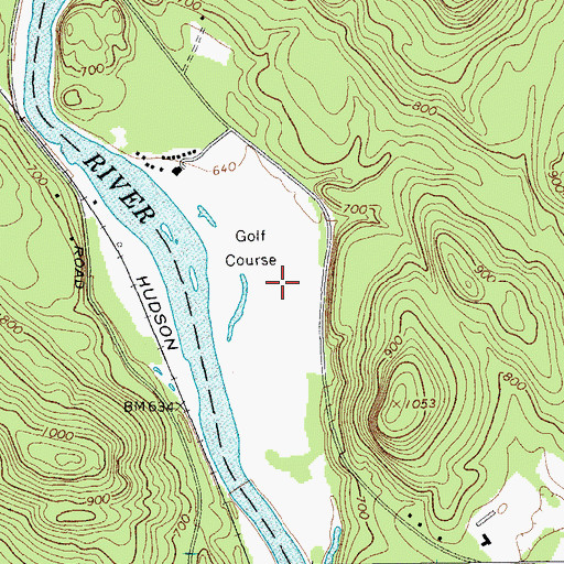 Topographic Map of Cronins Golf Resort, NY