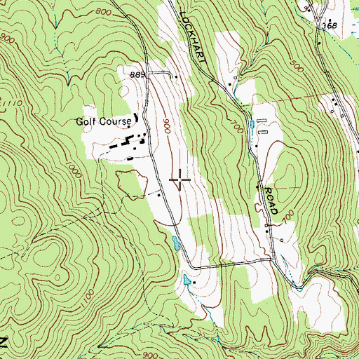 Topographic Map of Top of The World Golf Course, NY