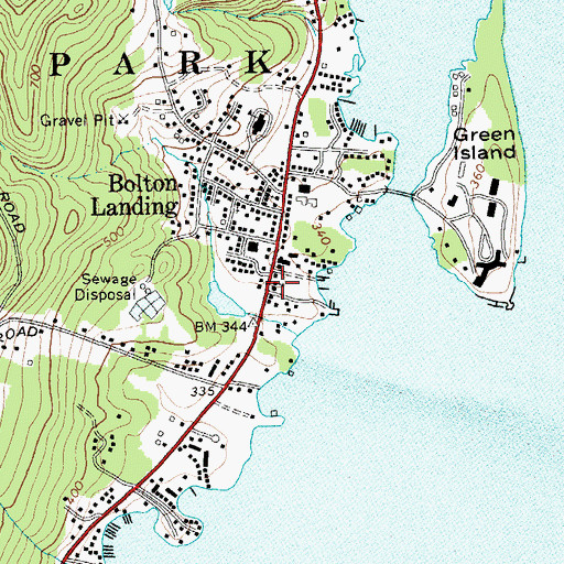 Topographic Map of Bolton Historical Museum, NY