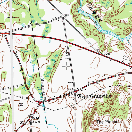 Topographic Map of The Orchard, NY