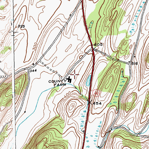 Topographic Map of Pleasant Valley Adult Home, NY