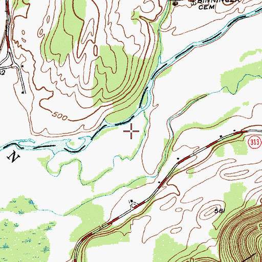 Topographic Map of Battenkill Riversports and Campground, NY