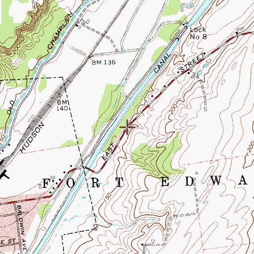 Topographic Map of Wedgewood Golf Club, NY