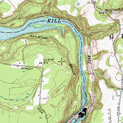 Topographic Map of Windy Hills Golf Course, NY