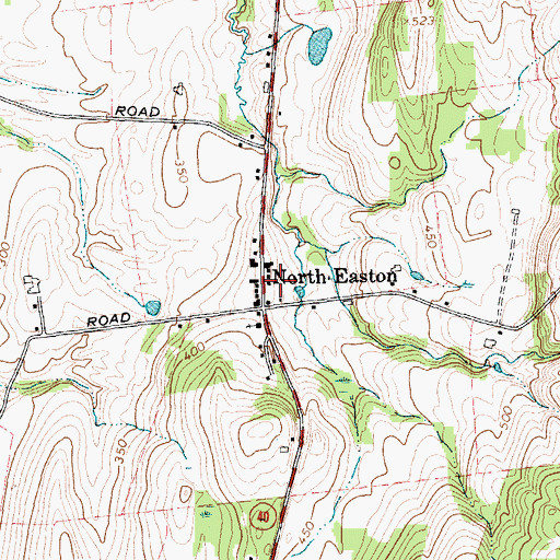 Topographic Map of Easton Library, NY