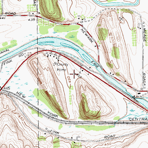 Topographic Map of Wayne County Nursing Home, NY