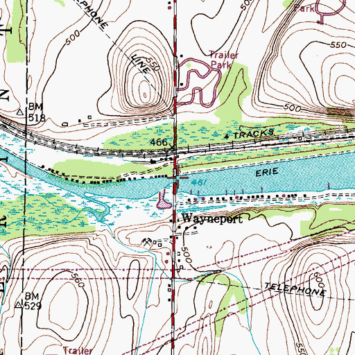 Topographic Map of North Wayneport Road Bridge, NY