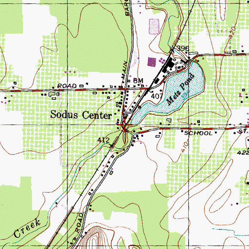 Topographic Map of School Street Bridge, NY