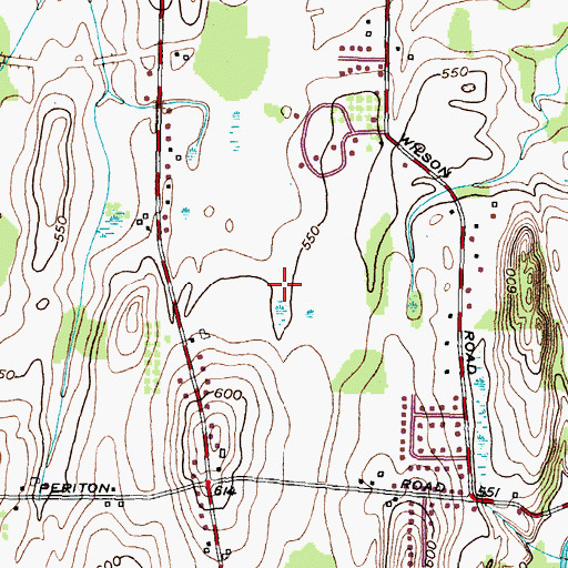 Topographic Map of Crooked Pines Golf Club, NY