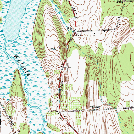 Topographic Map of Port Bay Golf Club, NY