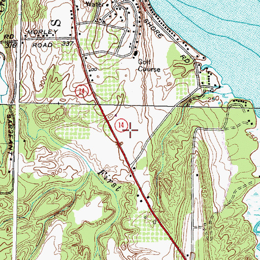 Topographic Map of Sodus Bay Heights Golf Club, NY