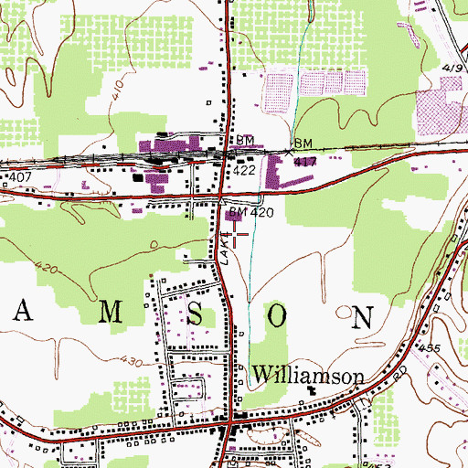 Topographic Map of Williamson Free Public Library, NY