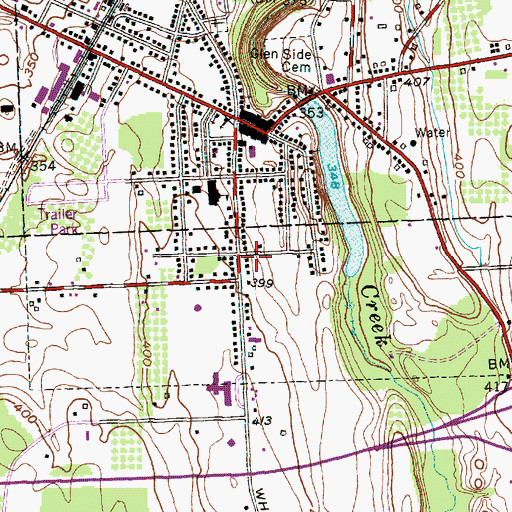 Topographic Map of Wolcott Civic Free Library, NY