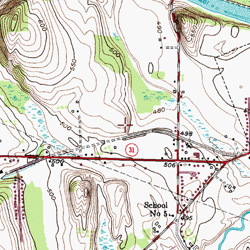 Topographic Map of Macedon Industrial Park, NY