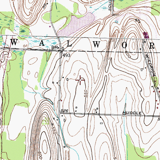Topographic Map of Research Forest Industrial Park, NY