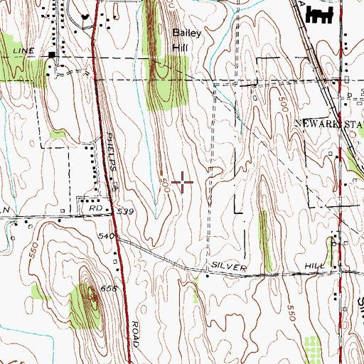 Topographic Map of Silver Hill Technology Park, NY