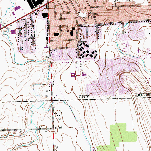 Topographic Map of Auburn Nursing Home, NY