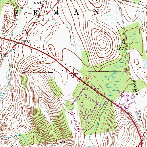 Topographic Map of Poughquag Post Office, NY