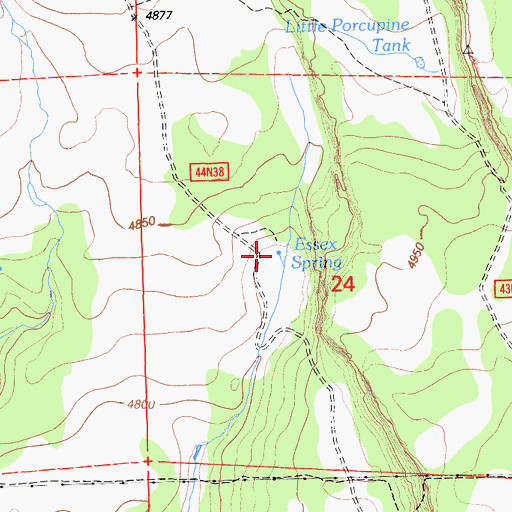 Topographic Map of Essex Spring, CA