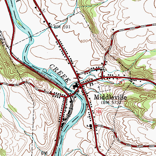 Topographic Map of Middleville Rest Home, NY