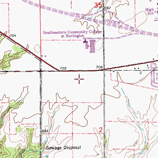 Topographic Map of Medforce Aeromedical Transport Base 2, IA