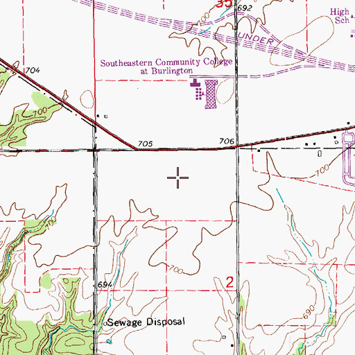 Topographic Map of Superior Ambulance Service, IA