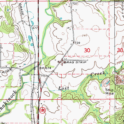 Topographic Map of Eddyville Raceway Park Emergency Medical Services, IA