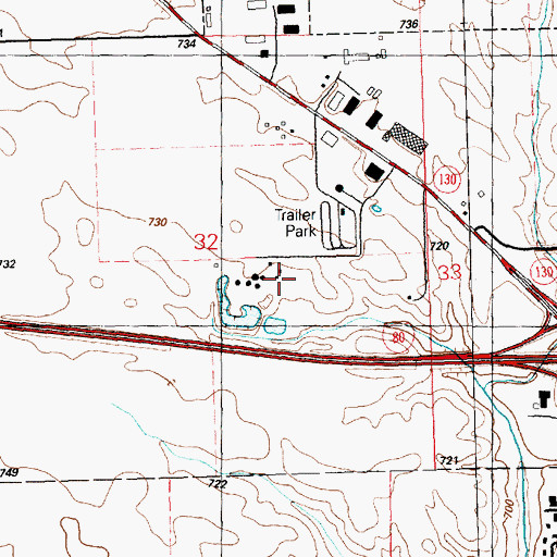 Topographic Map of The Midwest Center for Safety and Rescue Training, IA