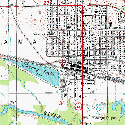 Topographic Map of Tama Emergency Medical Services, IA