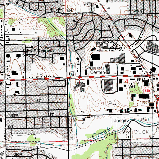 Topographic Map of Medic Emergency Medical Services Post 5, IA