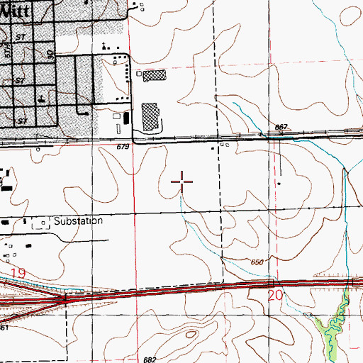 Topographic Map of Guardian Glass Industries Emergency Medical Services, IA