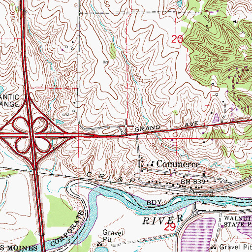Topographic Map of City of West Des Moines Emergency Medical Services Station 18, IA