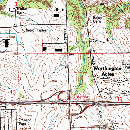 Topographic Map of Cedar River Paper Emergency Medical Services Team, IA