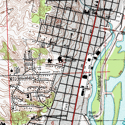 Topographic Map of Medic Emergency Medical Services Clinton, IA